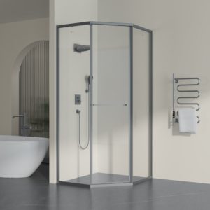 Diamond-shaped Inward-swinging Shower Enclosure