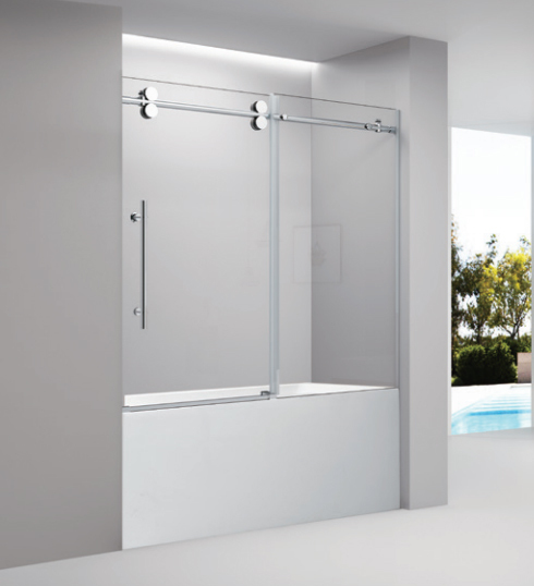 Frameless Single Sliding Shower Door - view 4