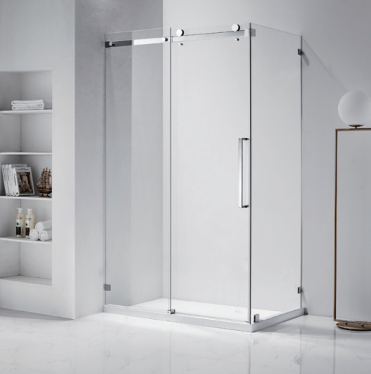 Frameless Single Sliding Shower Enclosure - Image 2