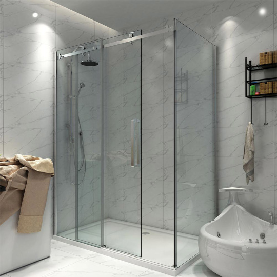 Frameless Single Sliding Shower Enclosure