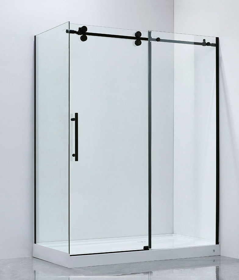 Frameless Single Sliding Shower Enclosure - view 2
