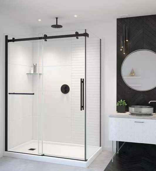 Frameless Single Sliding Shower Enclosure - Image 3