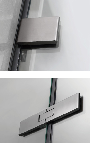 Swing/Hinged Frameless Glass Shower Partition - Image 2