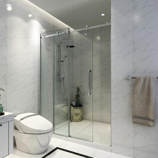 Frameless Single Sliding Shower Screen