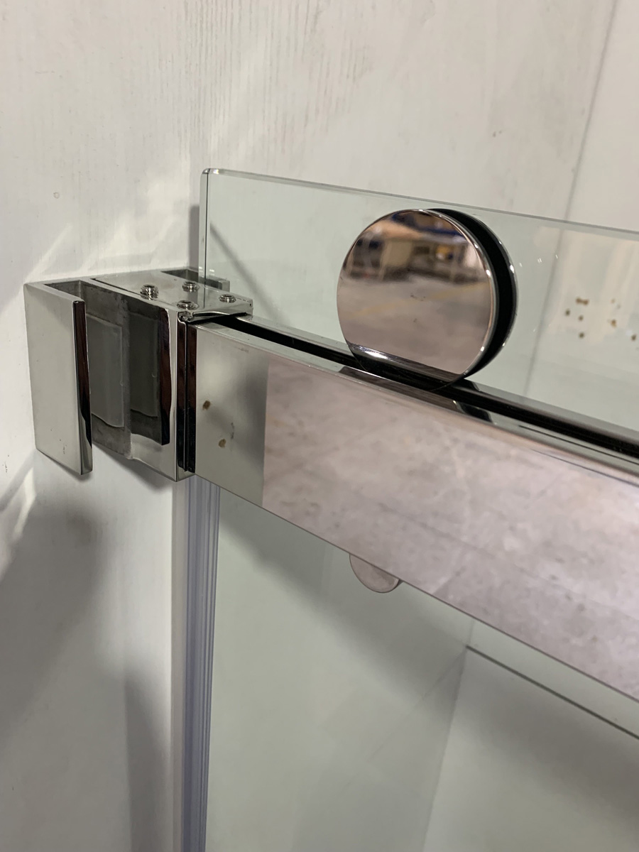 Bypass Double Sliding Shower Door - hardware detail